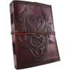 Libro de páginas en blanco de doble dragón hecho a mano de_1