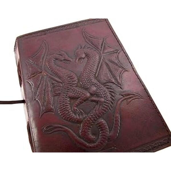 Libro de páginas en blanco de doble dragón hecho a mano de_2