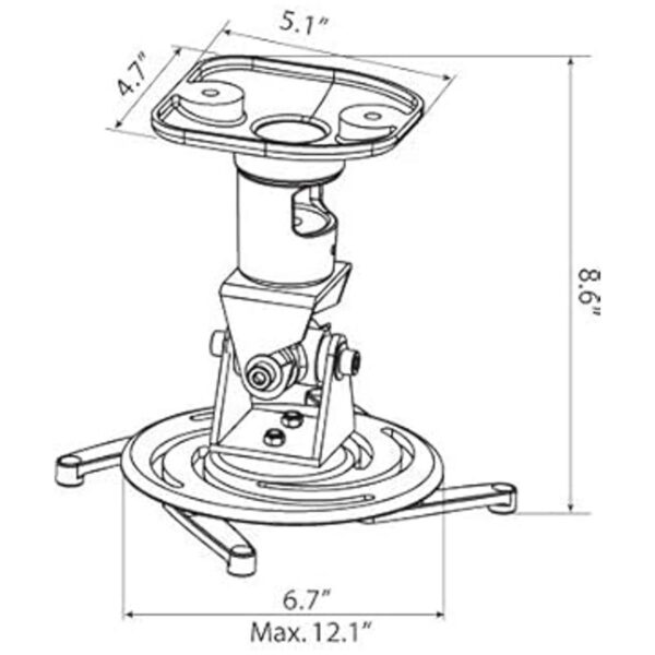 Montura de techo universal para proyectores_2
