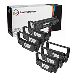LD 6 Pack Negro POS COMPATIBLES Cartuchos de cinta para_1