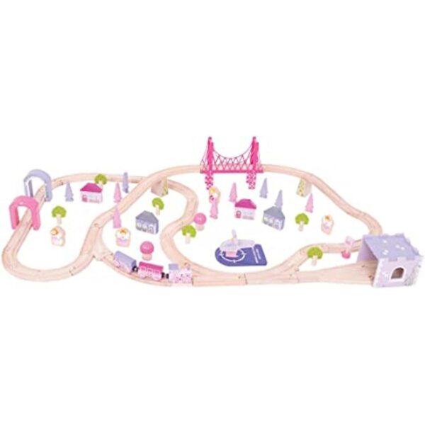 Bigjigs Rail juego de trenes de hadas de madera 75 piezas_1