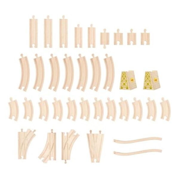 Bigjigs Rail juego de trenes de hadas de madera 75 piezas_3