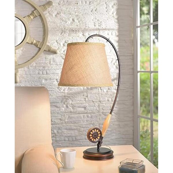 Kenroy Home 32193ORB Lámpara de mesa con barra de mosca_2