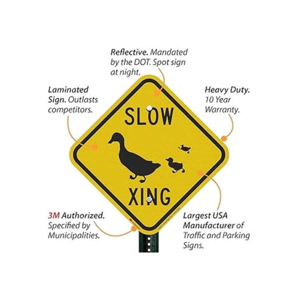 SmartSign Señal de cruce Slow Duck Xing 12 x 12 3M_2