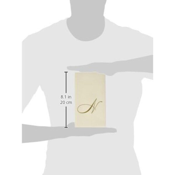 Caspari White Pearl Paper Linen Toallas de invitados con_2