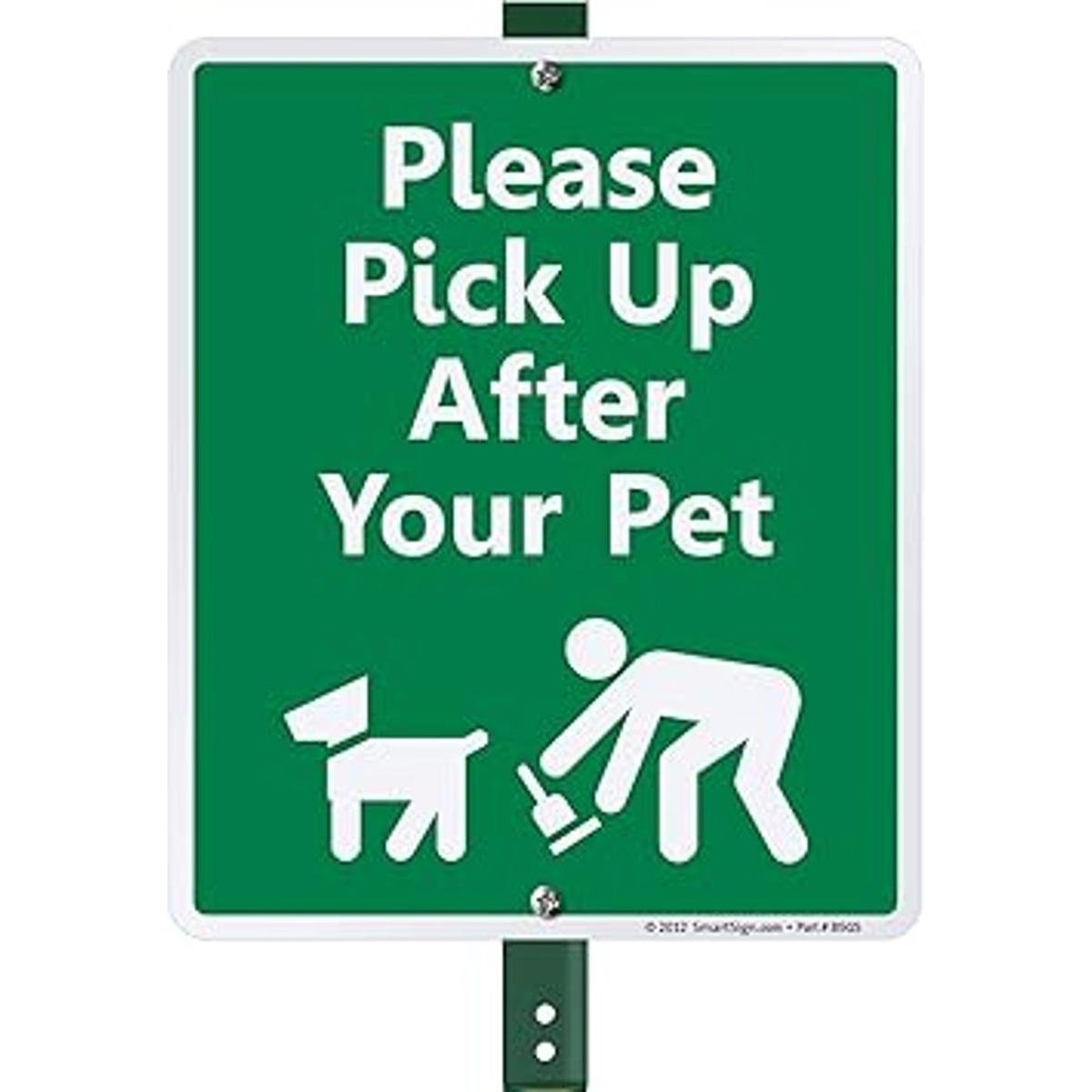 SmartSign Letrero LawnBoss Please Pick Up After Your
