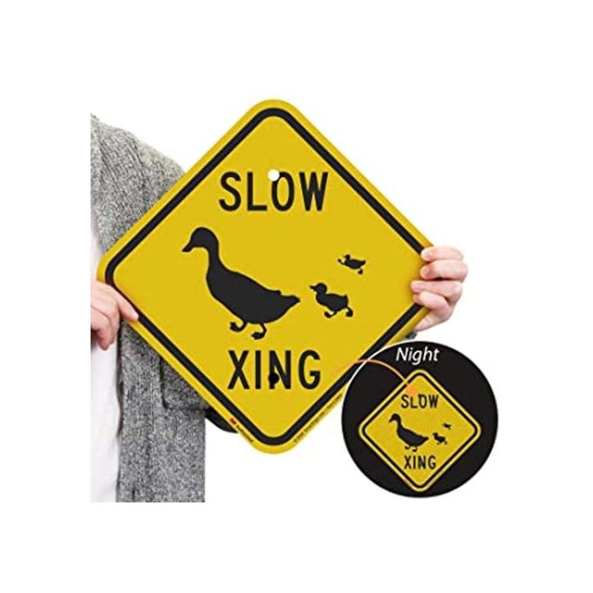 SmartSign Señal de cruce Slow Duck Xing 12 x 12 3M