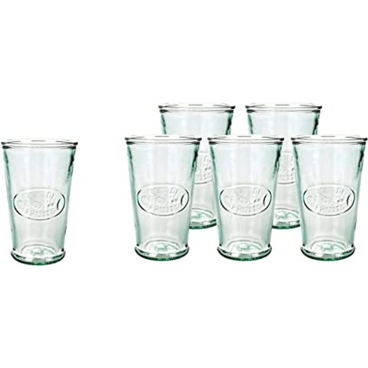Amici Home Vaso de jugo verde reciclado italiano 11oz