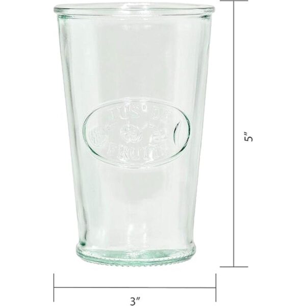 Amici Home Vaso de jugo verde reciclado italiano 11oz