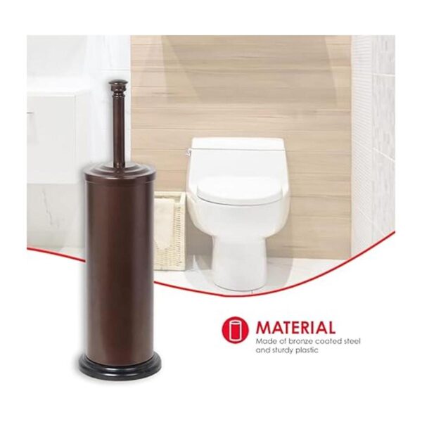 Home Basics Escobilla para baño con depósito Metal
