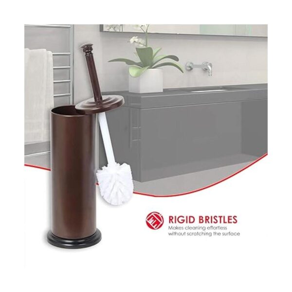Home Basics Escobilla para baño con depósito Metal