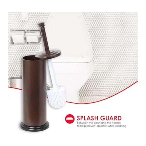 Home Basics Escobilla para baño con depósito Metal