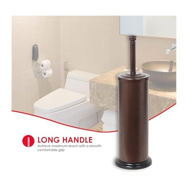 Home Basics Escobilla para baño con depósito Metal