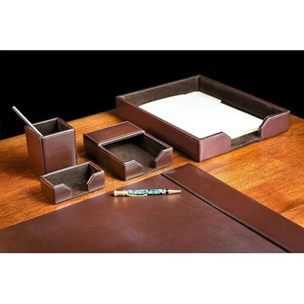 Dacasso Juego de almohadillas de escritorio de piel de
