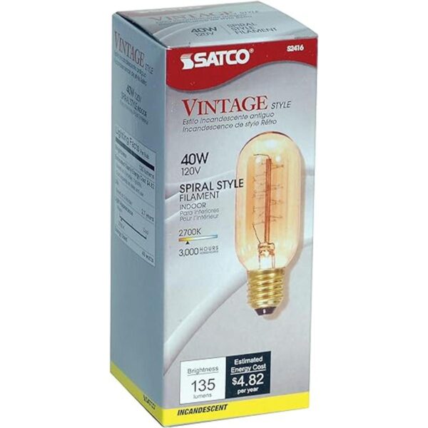 Satco incandescentes blanco suave 2700 K diseño de Vintage_2