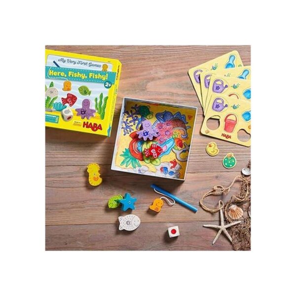 HABA My very First Games Here Fishy Fishy Juego de pesca_2