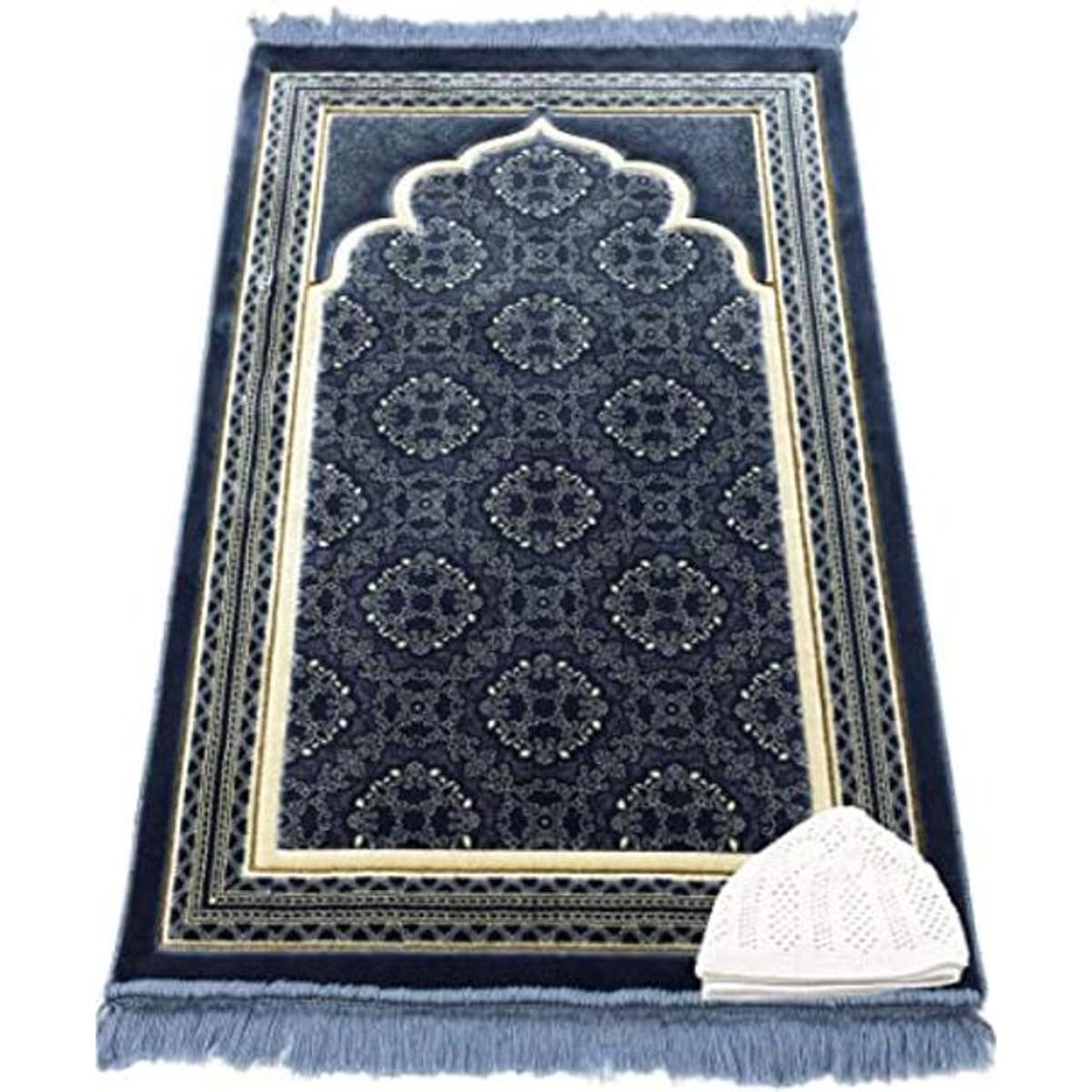 Modefa Alfombra de oración islámica turca Alfombra de