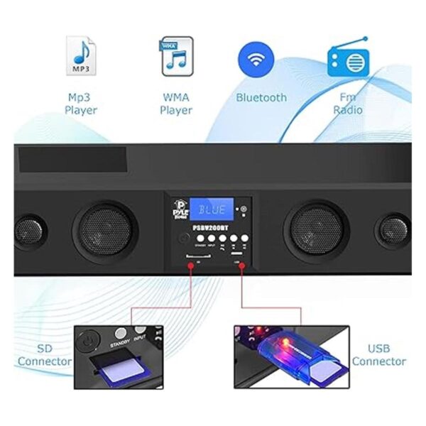 Barra de sonido con bocinas Pyle con WiFi base de sonido_2