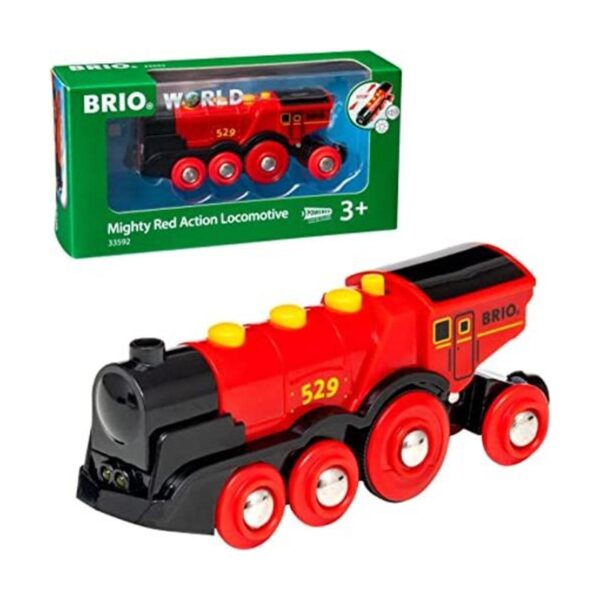 Locomotora Brio de acción potente de color rojo_1