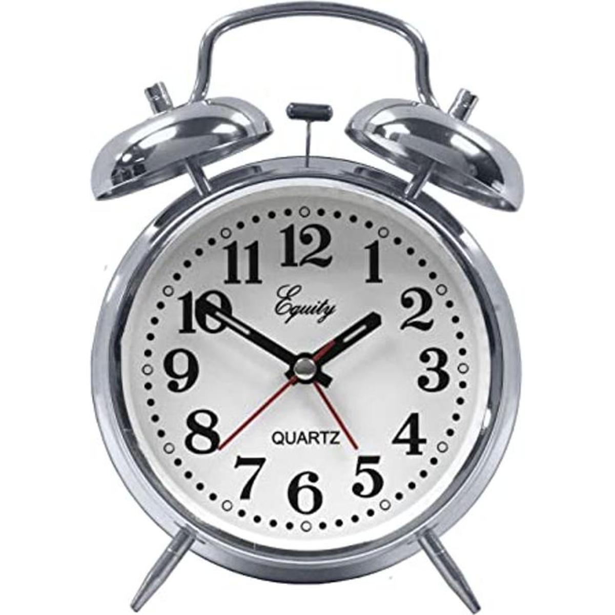 Equity by La Crosse Reloj despertador analógico con doble