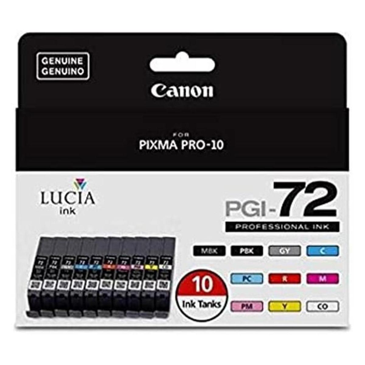 Canon PGI72 pack de 10 depósitos de tinta.