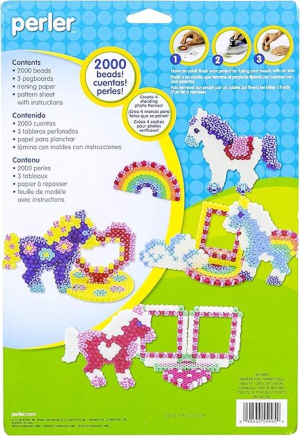 Perler Kit de cuentas fusionadas de poni arcoíris para_4