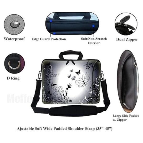 Meffort Inc 17.3 Inch Neoprene Laptop Bag with Extra Side_2