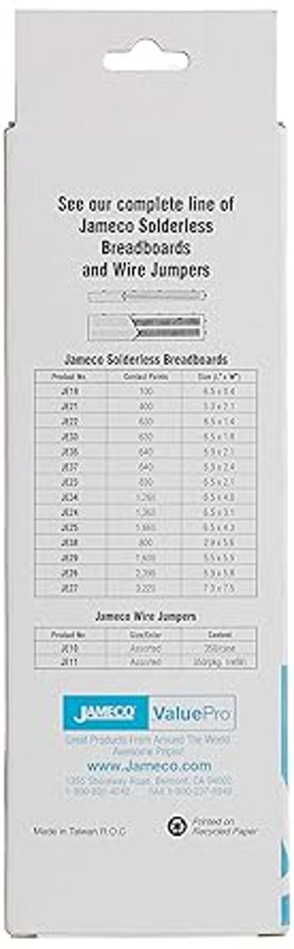 Jameco Valuepro 830Point Placa de madera sin soldadura_3
