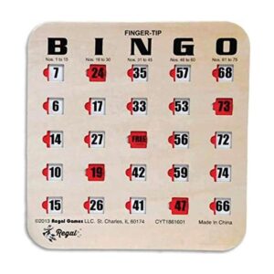 Regal Games Cartas de bingo de grano de madera color_1