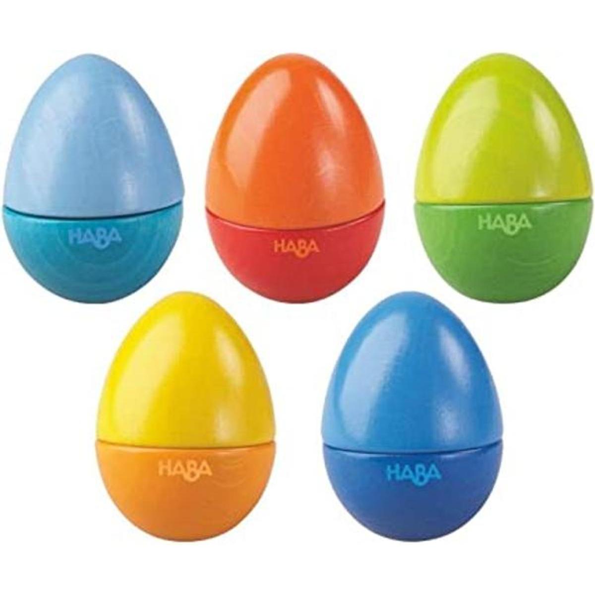 Huevos musicales Haba huevos de madera con acústica y 5
