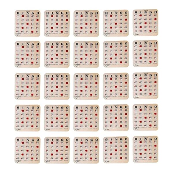 Regal Games Cartas de bingo de grano de madera color_2