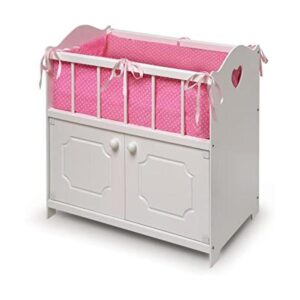 Cuna para muñecas con ropa de cama y espacio para_1