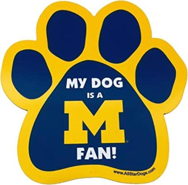 NCAA Michigan Wolverines huellas imán para coche_1