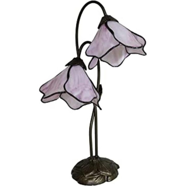 Dale Tiffany TT12146 Lámpara de mesa de lirio rosa claro_1