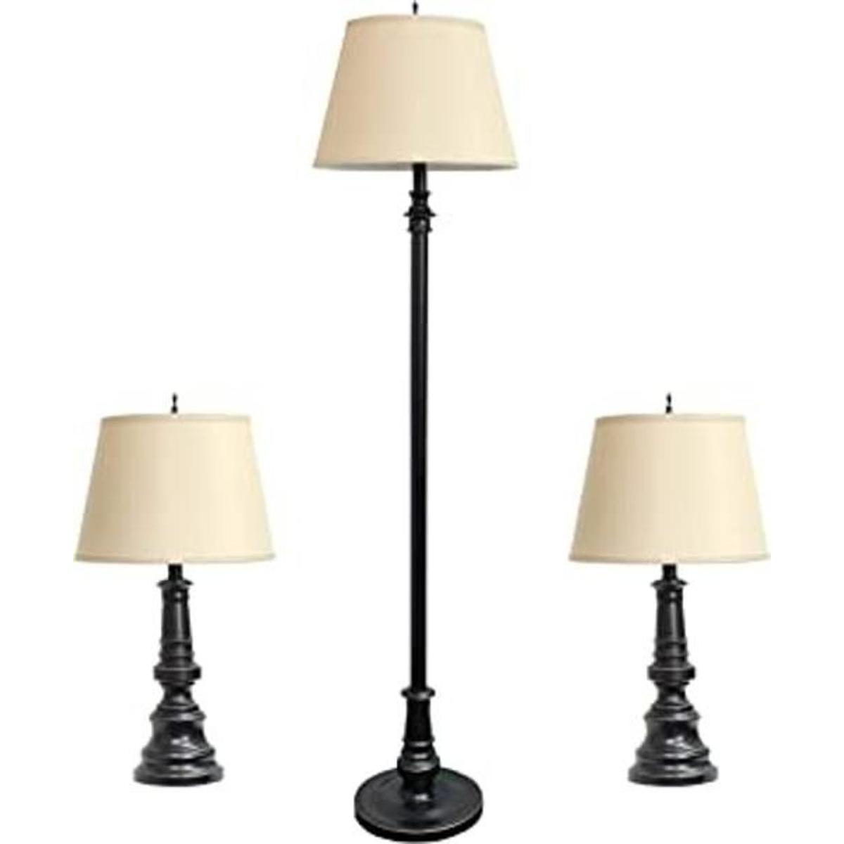 Elegant Designs LC1002RBZ Juego de tres 3 lámparas de