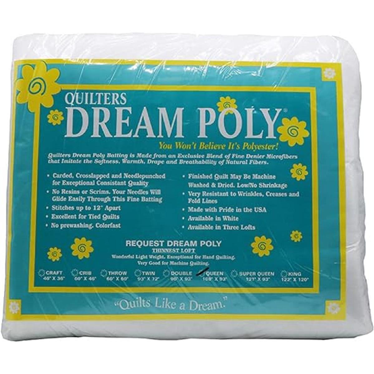 Quilter s Dream batting Poly request bajo Loft 108 x