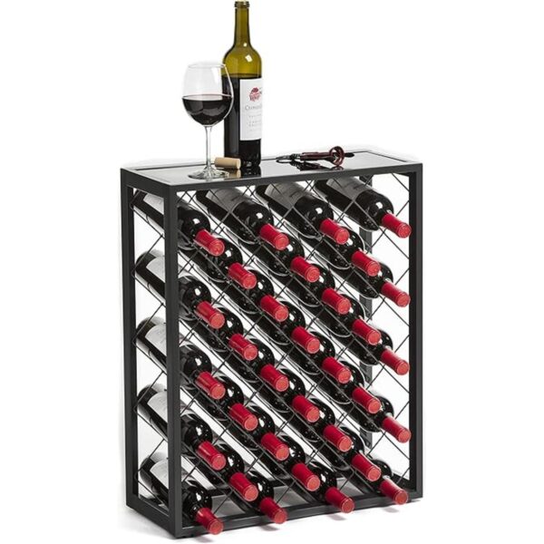Mango Steam Estante para vino de 32 botellas con tablero_2