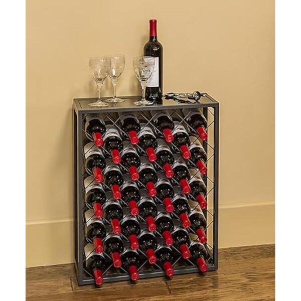 Mango Steam Estante para vino de 32 botellas con tablero_3