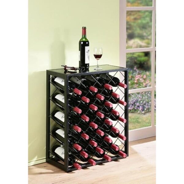 Mango Steam Estante para vino de 32 botellas con tablero_4