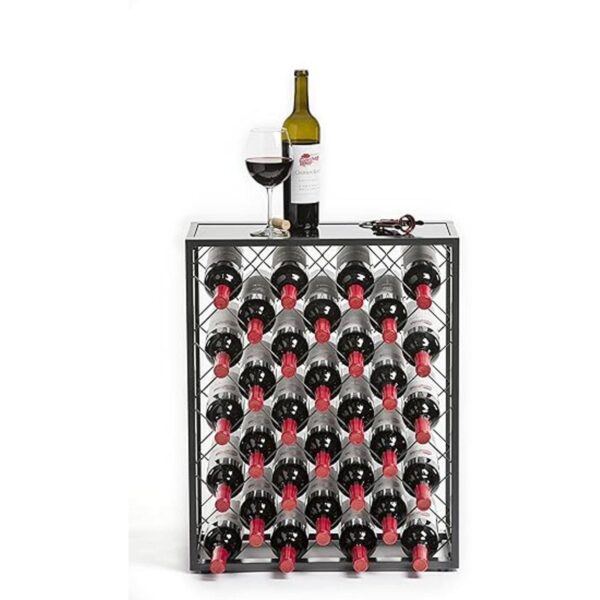 Mango Steam Estante para vino de 32 botellas con tablero_1