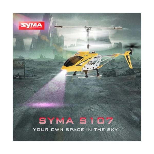 Helicóptero control remoto de 3 canales Syma S107G amarillo