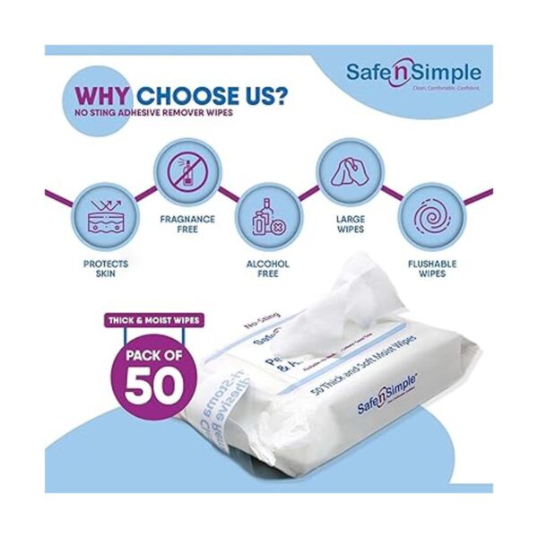 Safe n Simple Toallitas para quitar adhesivos lavables y_5