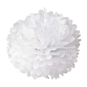 Pompones de papel de seda en forma de flor para