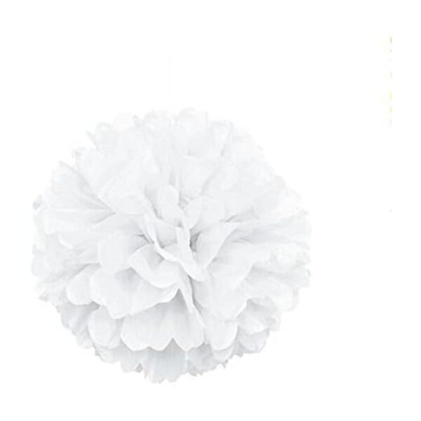Pompones de papel de seda en forma de flor para