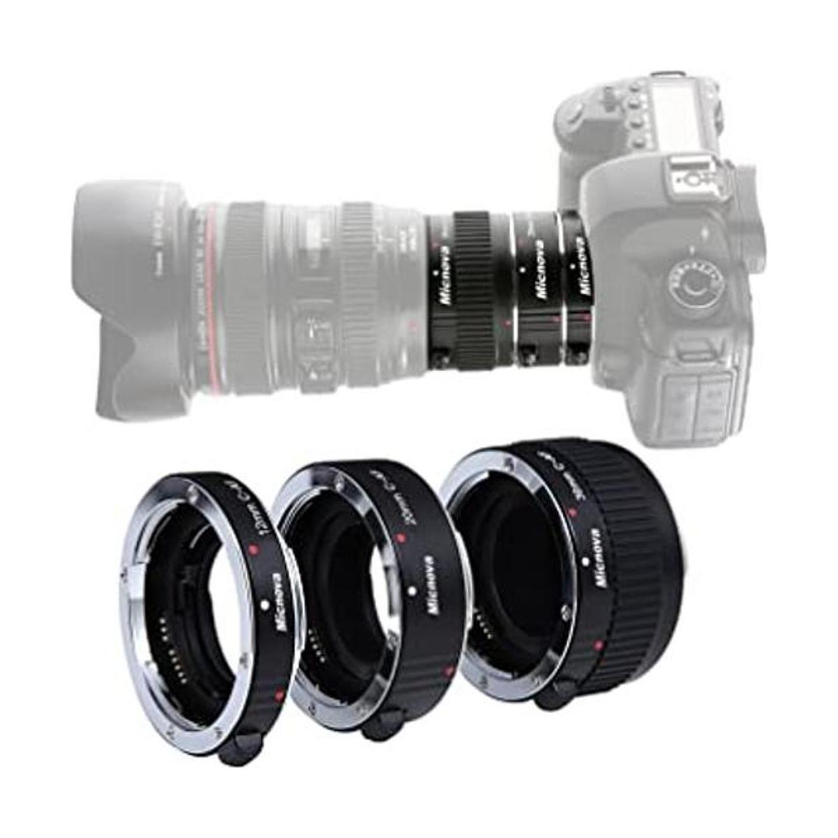 Extensión de tubo de lente macro para Canon DSLR Micnova