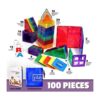Playmags Juego de azulejos magnéticos coloridos originales_2