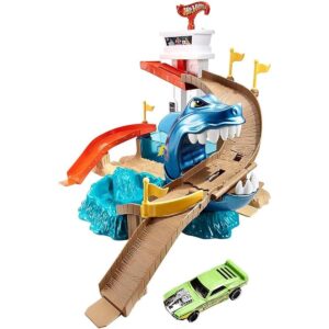 Pista para autos con cocodrilo Hot Wheels Ultimate Gator Car_1