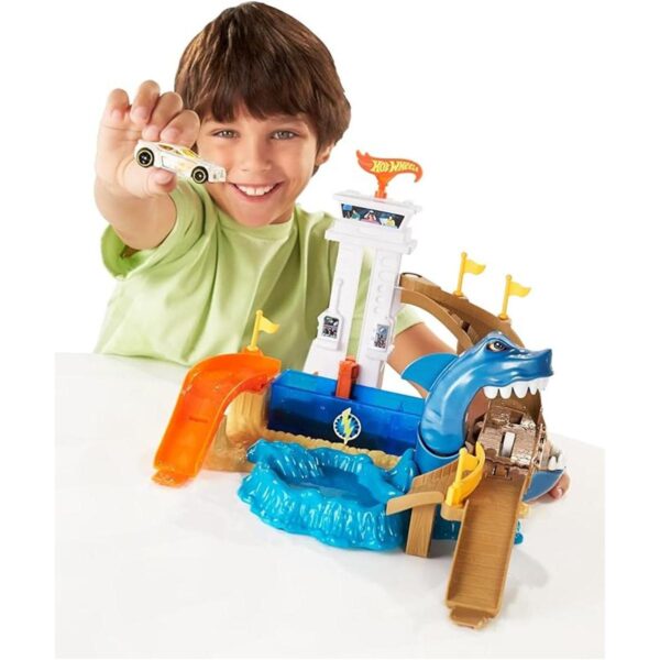 Pista para autos con cocodrilo Hot Wheels Ultimate Gator Car_2