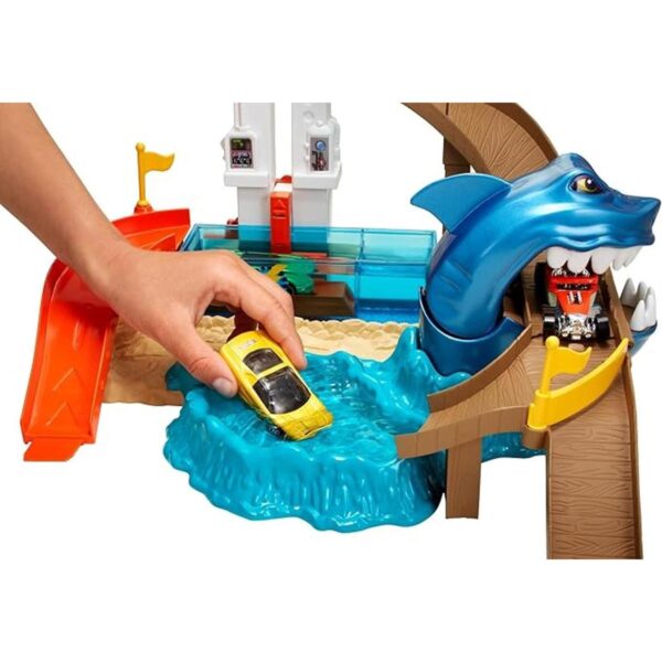 Pista para autos con cocodrilo Hot Wheels Ultimate Gator Car_3