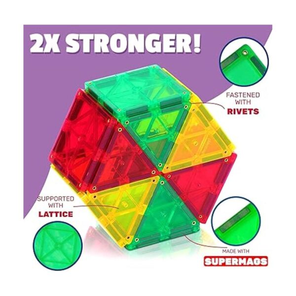 Juego de construcción de azulejos magnéticos de colores_3